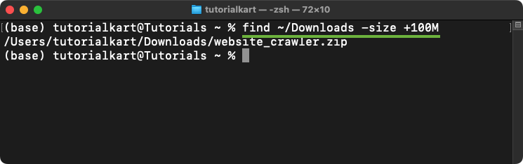 Using the find Command to Search for Files by Size in Mac Terminal